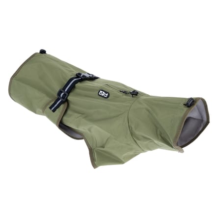 TIAKI hondenregenjas olijf ruglengte: ca. 60cm hond