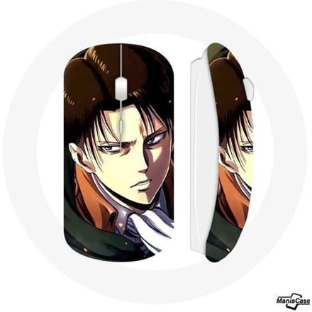 Levi Ackerman Manga-aanval op Titan draadloze muis