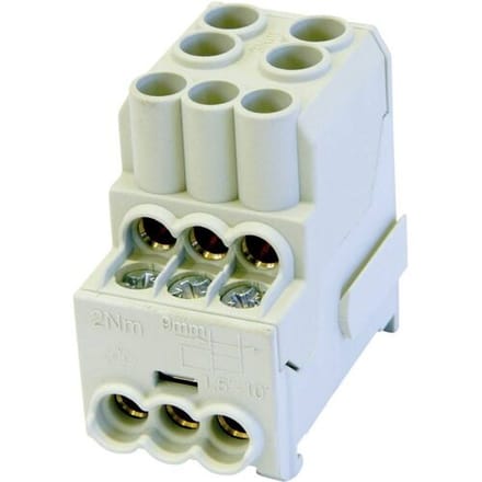 HoraeTec 080010-0-4 Onderverdeelblok Grijs 1-polig