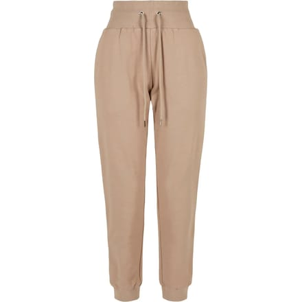 Urban Classics - Organic High Waist Dames joggingbroek - S - Creme