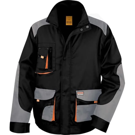 Result Lite Jacket RT316 - Black/Grey/Orange - L