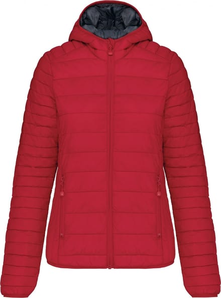 Kariban Ladies' lightweight hooded padded jacket K6111 - Red - S