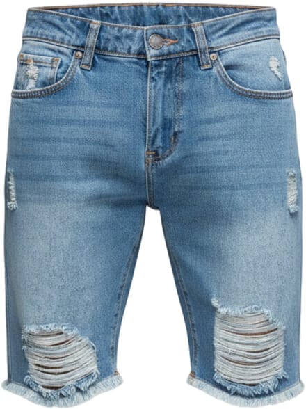 OMBRE Korte Broek - Katoen - Rits - Effen Indigo M