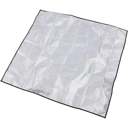 Tapis de Sol de Grill Résistant à la Chaleur Réutilisable Imperméable Résistant à l'Huile Argenté 4 Couches 39 Pouces