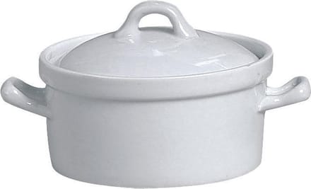 Cosy & Trendy Mini Ovenschotel Met Deksel - Ø 12 cm x 9 cm - Wit