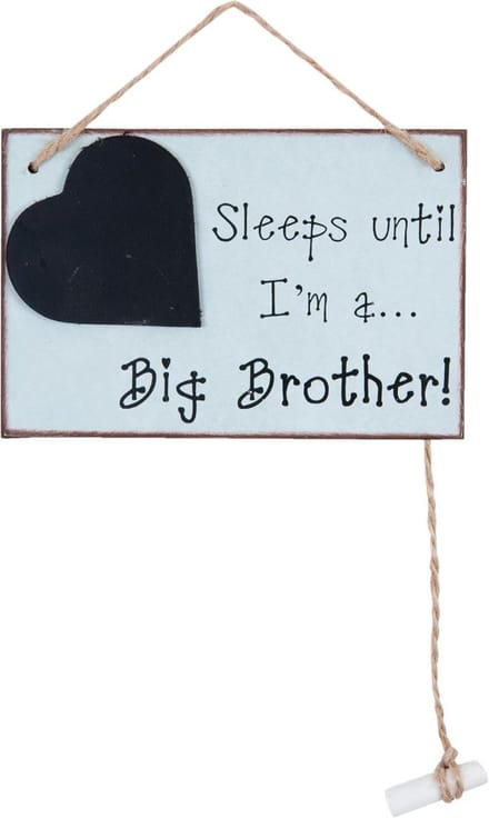 Clayre & Eef Krijtbord 18x2x12 cm Blauw Zwart MDF Rechthoek Sleeps Tekstbord
