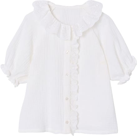 Vertbaudet Blouse voor meisjes met Engels borduurwerk