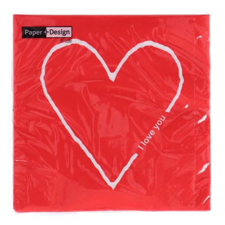 Servetten I Love You 33x33 cm