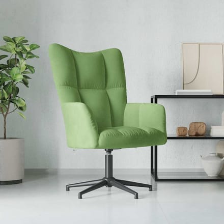 vidaXL Relaxstoel fluweel lichtgroen