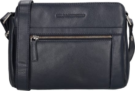 Hide & Stitches Mississippi Schoudertas - 100% Leer - Blauw