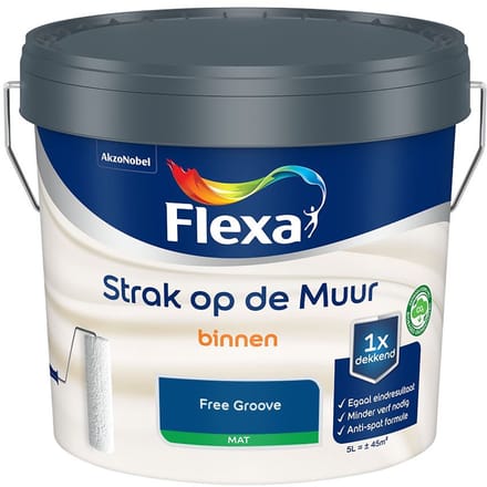 Flexa - Strak Op De Muur Binnen Mat - Free Groove - Mengverf - 5 L