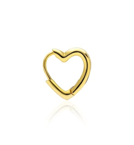 Tiny Heart Earrings Gold 14k
