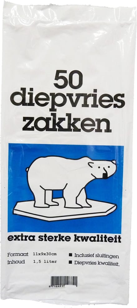 Diepvrieszakken 1,5L IJsbeer zak a 50 stuks
