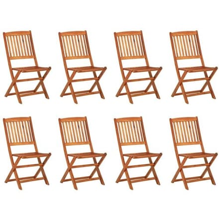 vidaXL - 9-delige - Tuinset - 220x90x75 - cm - massief - acaciahout