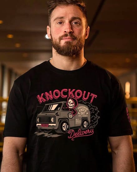 PRIDEorDie Katoenen T-Shirt KNOCKOUT DELIVERY Zwart - M