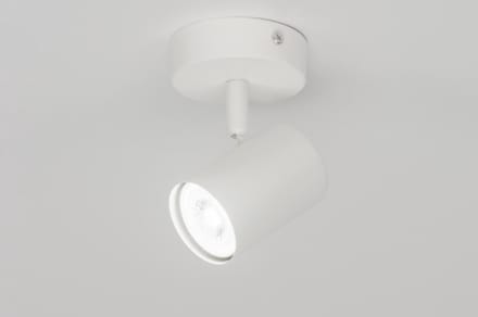 Lumidora Opbouwspot 72602 - FLORENCE - GU10 - Wit - Metaal - ⌀ 10 cm