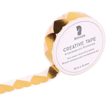 Rössler washi tape - gouden hartjes