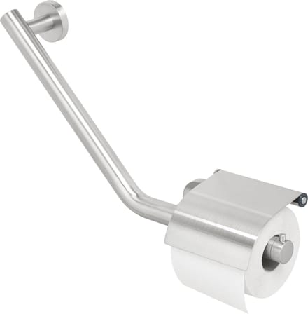 Tiger Boston - Comfort & Safety - Handgreep - Wandbeugel met wc rolhouder - Links - RVS geborsteld