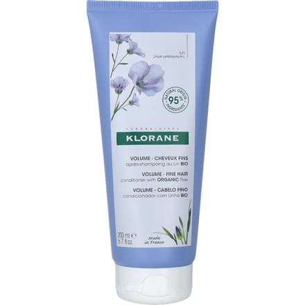 Klorane BIO Vlas Volumeconditioner | Omhult & geeft volume Fijn haar 200 Haarspoeling