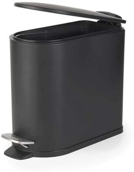 Pedalafvalemmer voor Badkamer - 5 Liter - Compacte D-vormige Prullenbak met Soft-Close Deksel
