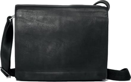 HAROLD'S Leren business tas schoudertas Campo Messengerbag Black zwart