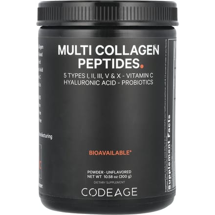 Codeage, Multi Collageen Peptiden Poeder, Zonder Smaak, 10,58 oz (300 g)