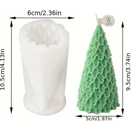 Kerst Siliconen Vorm DIY Dennengeur Kaars Vorm Grensoverschrijdende Kerstserie Huisdecoratie white
