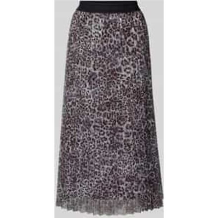 Midirok in plooienlook met all-over dierenprint