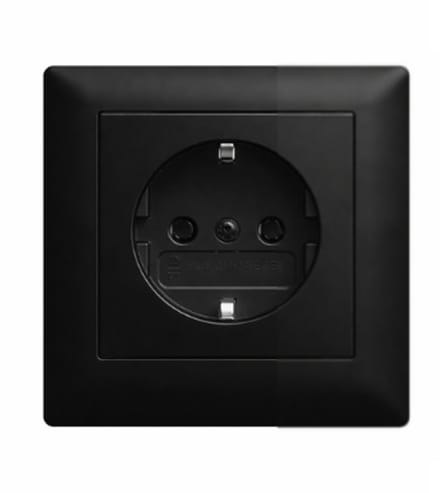 Busch-Jaeger - Stopcontact - Inbouw Wandcontactdoos Set1 - Mat zwart