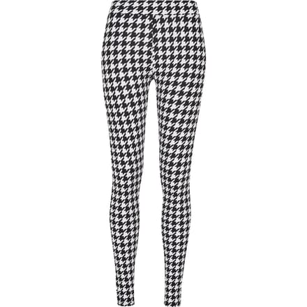 Urban Classics - Soft AOP blackhoundstooth Legging - M - Zwart/Wit