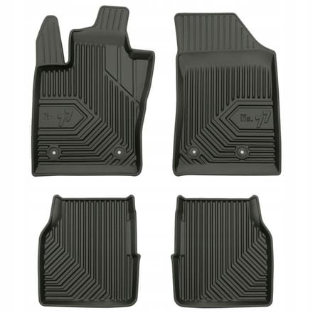 FROGUM No.77 Automatten - Geschikt voor JEEP COMPASS II (vanaf 2016) - 4-delig - TPE Rubber - Zwart