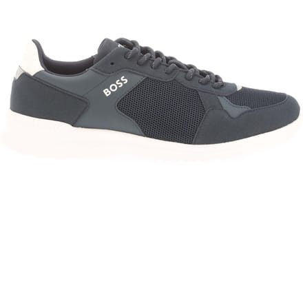 Boss Heren Extreme Suede Hardlooptrainers (Donkerblauw/Wit)