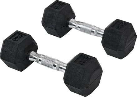 HOMCOM Set van 2 korte halters in zeshoekige vorm A91-016V01