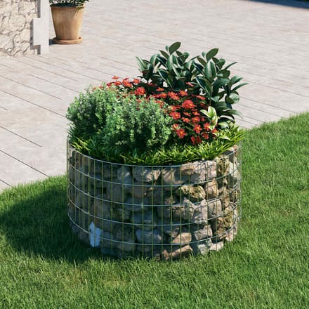 vidaXL - Gabion - paal - rond - Ø100x50 - cm - gegalvaniseerd - staal