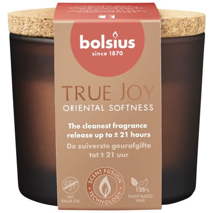 Bolsius - True Joy - Geurglas met kurk - 66/83 - Oriental Softness