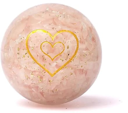 Orgoniet bol rozenkwarts met hart