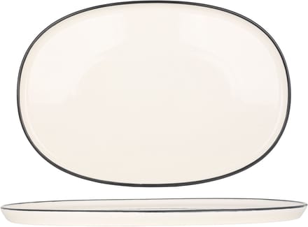 Bonna Serveerschaal - Linea Black - Porselein - 34 cm - set van 2
