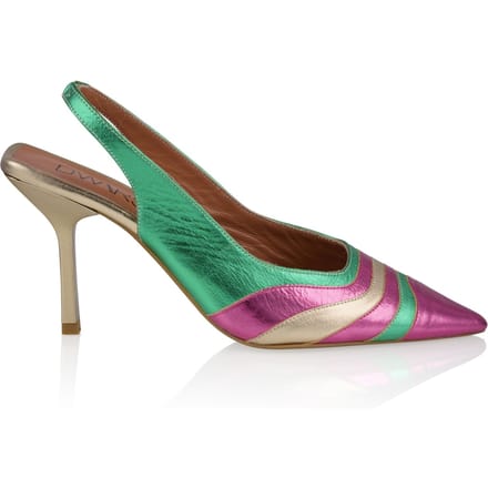 DWRS label Rhodos Green / Fuchsia Größe: 37 | Pumps Outlet | Damen | Grün