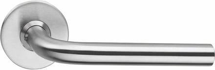 Intersteel Deurkruk Recht ø16 mm slank op rozet met ring rvs geborsteld