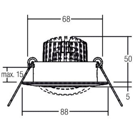 BRUMBERG BB13 inbouw dim2warm RC-dim structuurwit