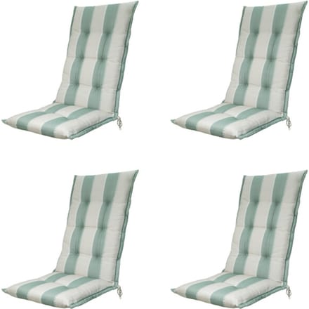 Madison - Tuinstoelkussen Hoge Rug Banda kaki - Ca. 123x50 cm - Set van 4