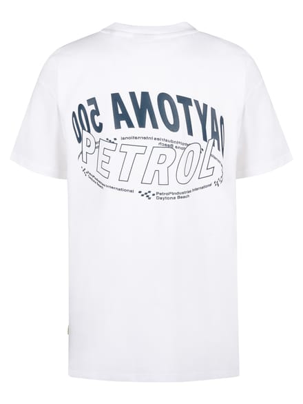 Petrol Industries - Jongens Backprint T-shirt Shoreline - Wit