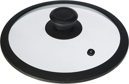 Glazen Deksel met Siliconen Rand voor Kookpan, Diameter 20 cm