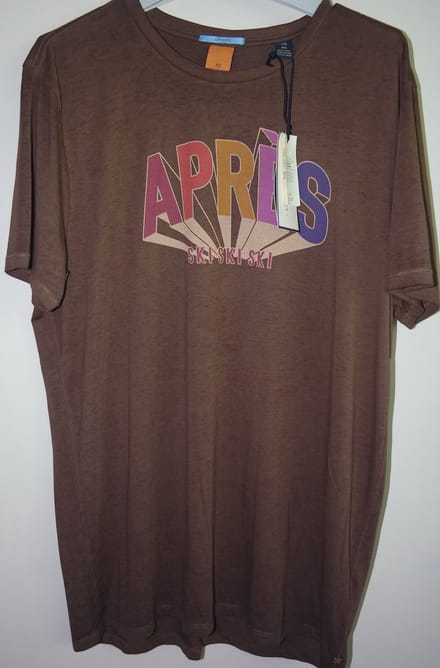 Scotch&Soda Apres Ski T-shirt - Bruin - Maat XXL