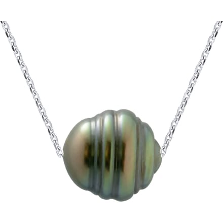 Ketting Tahitian Pearl Ringed 10-11 Chain Convict 925