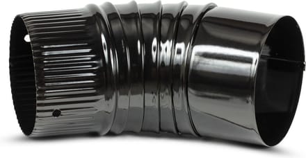 Bocht 45° Emaille Zwart 0.5mm (90mm)