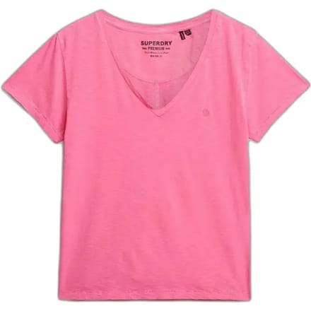 Superdry - Studios Slub T-shirt met Borduursel - Dames - T-shirts
