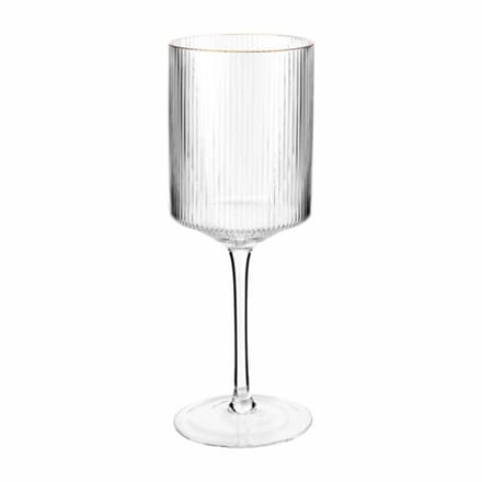 Wijnglas vtwonen with Gold Rim Clear 400 ml (Set van 4)