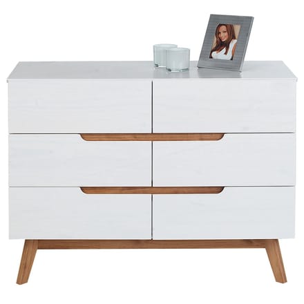 Sideboard TIBOR met 6 lades - Wit