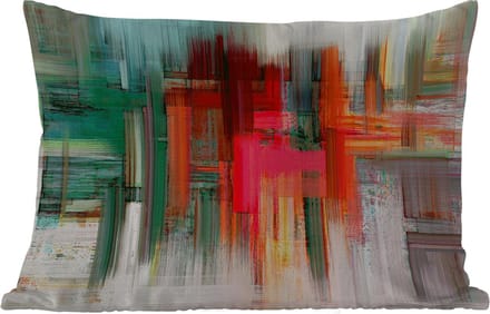 Buitenkussens - Tuin - Olieverf - Schilderij - Abstract - 50x30 cm